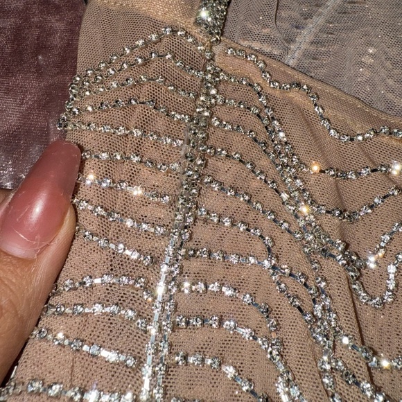 Mew Mews Silver Strapless Dress - Picture 9 of 15